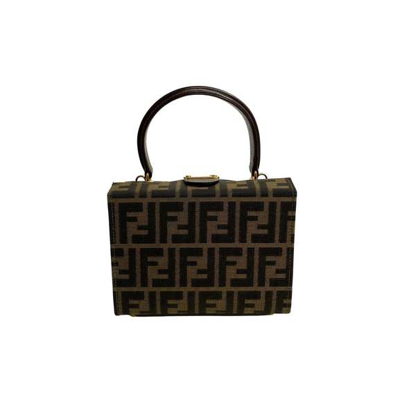 Fendi Women's Convertible Push Lock Box Bag in Brown in Brown - Picture 5 of 10
